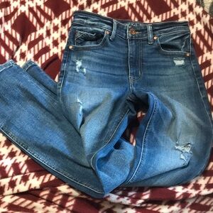 Edgely Distressed Medium Blue Denim Jeans